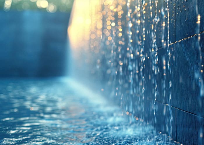 Frisches Wasser in einem Spa- oder Poolbereich – professionelle Reinigung von Wellness- und Schwimmbädern durch Glanz & Glorie Hotel Service