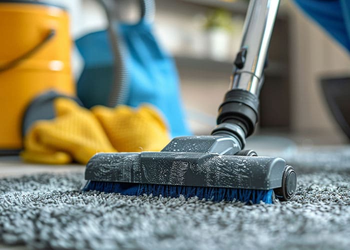 Professionelle Teppichreinigung mit Hygieneschutz durch Glanz & Glorie Hotel Service – gründlich, schonend und desinfizierend