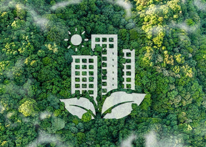 Symbolbild für umweltfreundliche Reinigungsmethoden – nachhaltige Gebäudereinigung mit Glanz & Glorie Hotel Service im Einklang mit Natur und Umwelt